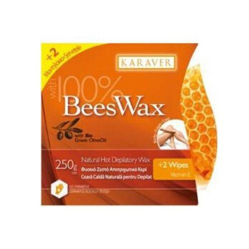 Karaver Beeswax Hair Removal Wax for Face & Body 250gr