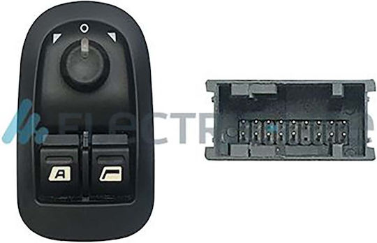 Electric Life Διακόπτης Παραθύρων Αυτοκινήτου για Peugeot 206 24pin Μαύρο
