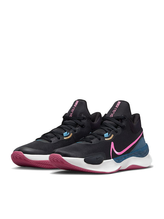 Renew Elevate III Low Basketball Shoes Black / Pinkcicle / Valerian Blue