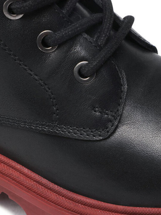 Seattle Leder Stiefeletten Damen Schwarz