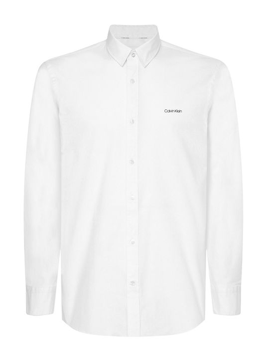Long Sleeve Overshirt Narrow Fit White