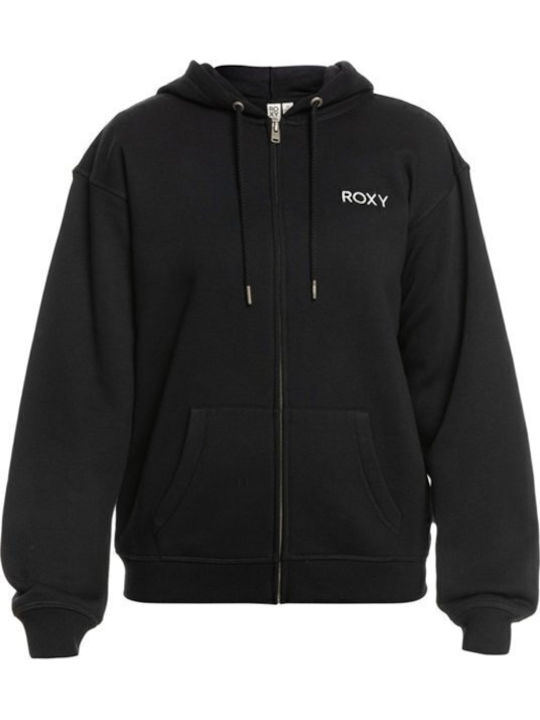 Surf Stoked Women's Sweatshirt Jacket Hooded Black