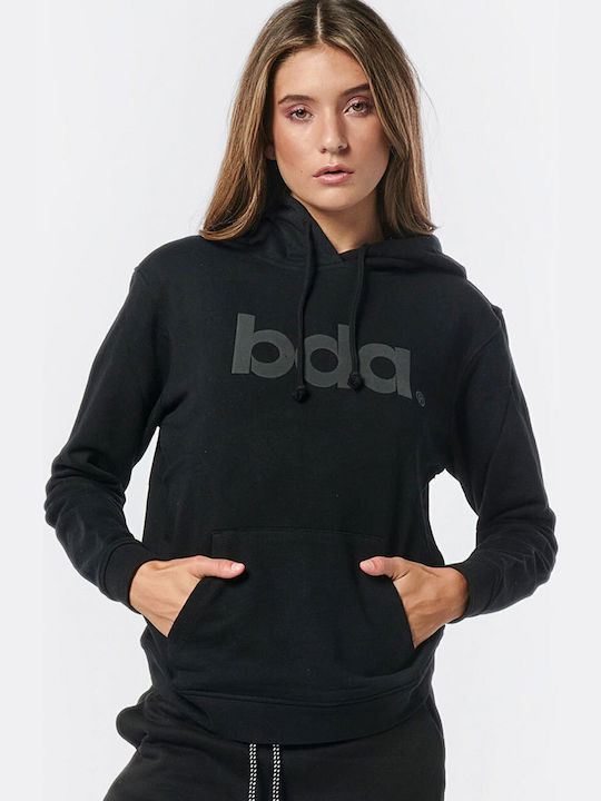 Damen Sweatshirt Kapuzen Schwarz