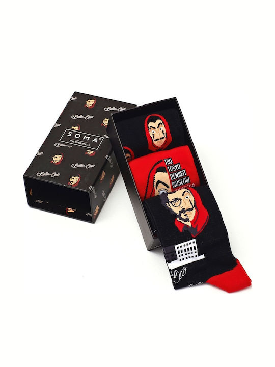 Soma Socks Bella Ciao Bărbați Șosete cu Model Multicolor 3Pachet Soma Socks Bella Ciao Bărbați Șosete cu Model Multicolor 3Pachet