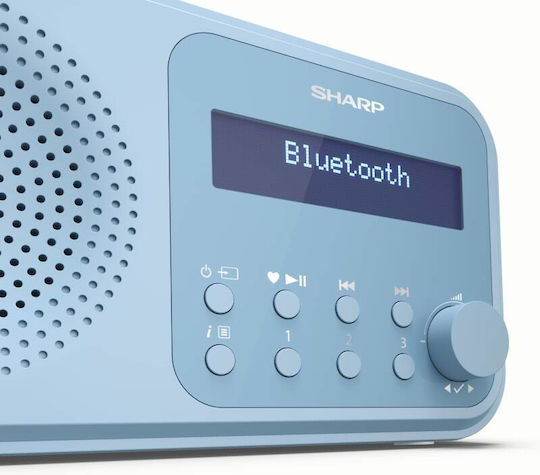 Sharp Tokyo Portable Radio Rechargeable DAB+ with Bluetooth and USB Blue
