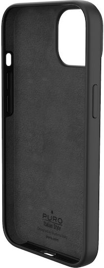 Puro Icon Back Cover Σιλικόνης Μαύρο (iPhone 14 Plus)