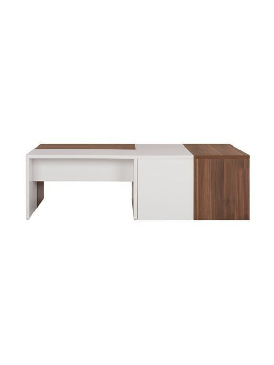 Rechteckig Couchtisch Karsyn Walnut / White L120xB60xH35cm