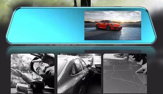 Manta 720P Mirror Car DVR Set with Rear Camera, 5.18" Display