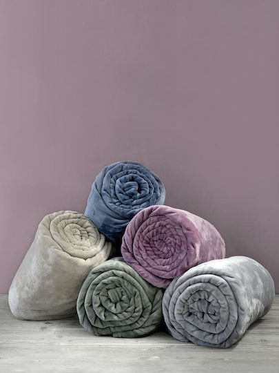 Kocoon Meleg Velvet Blanket Double 220x240cm Gray