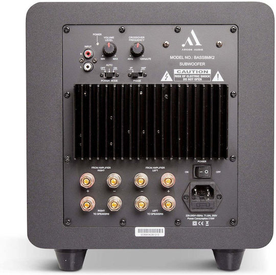 Argon Audio Bass8 MKII Autoîntăritor Subwoofer cu Difuzor 8" 100W Negru