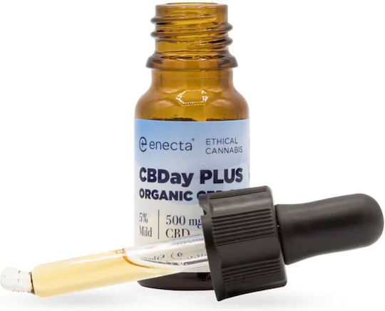 Enecta CBDay Plus Full Spectrum Intense Έλαιο Κάνναβης σε Σταγόνες 500mg με 5% CBD 10ml