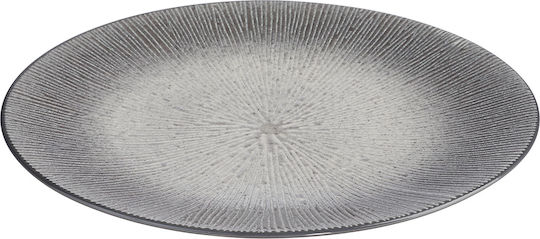 Secret de Gourmet Πιάτο Ρηχό Κεραμικό Γκρι με Διάμετρο 27cm 6τμχ