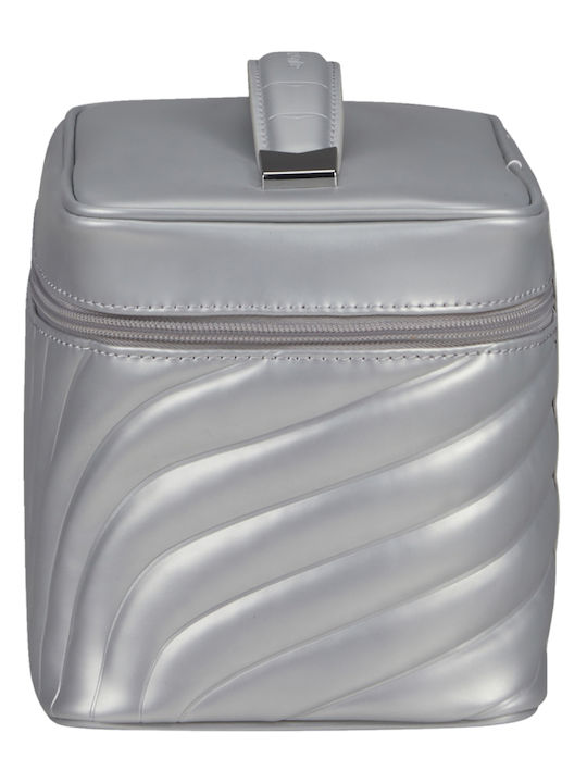 Women's Toiletry Bag in Silver Color 24cm