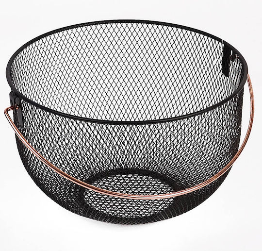 Ankor Obstschale Metallisch Schwarz 30x30x19cm