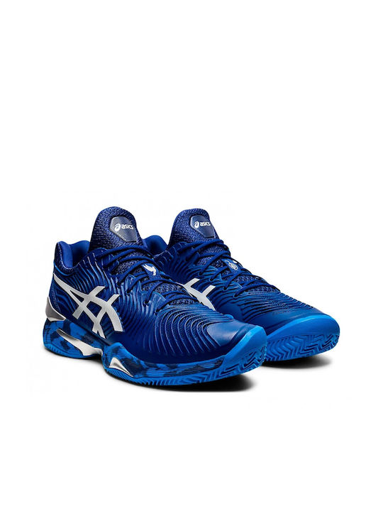 ASICS Court FF Novak Tennisschuhe Tongelände Blue Print / White