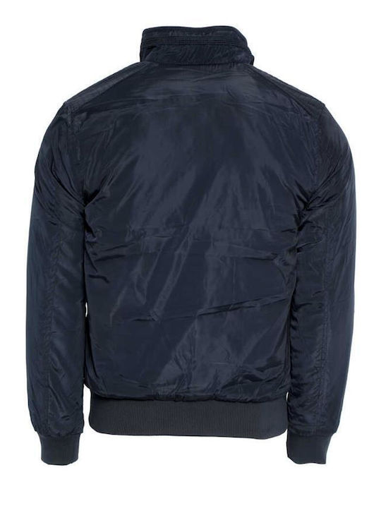 Double Men's Bomber Jacket Blue