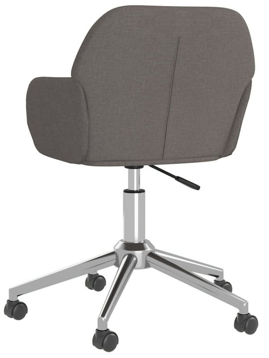 Swivel Visitor Chair with Arms & Wheels Γκρι 54x60.5x80.5cm 2pcs