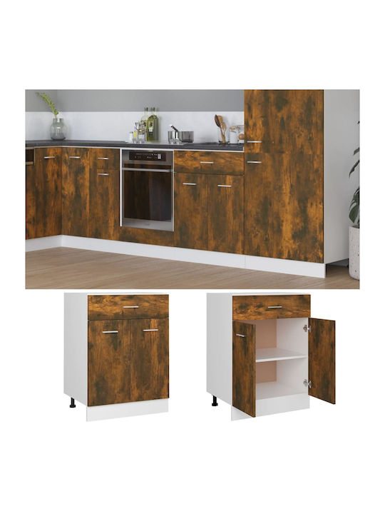 Επιδαπέδιο Ντουλάπι Καπνιστή Δρυς 60x46x81.5εκ.