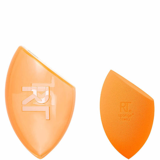 Real Techniques Set Cu Bureței De Machiaj Pentru Fundația Miracle Complexion Ornament Și Travel Case 2 Bucăți