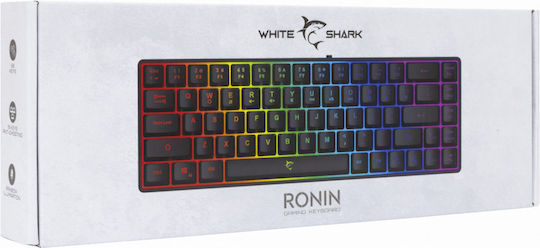 White Shark Ronin Gaming Πληκτρολόγιο 60% με RGB φωτισμό (Αγγλικό US)