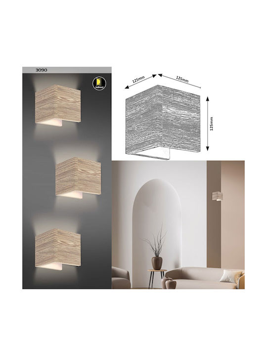 Rabalux Cinnamon Modern Lamp Wall with Integrated LED and Warm White Light Beige 12.5cm