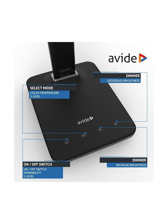 Avide ABLDL-OLC-6W-BL LED Schreibtischlampe faltbar in Schwarz Farbe