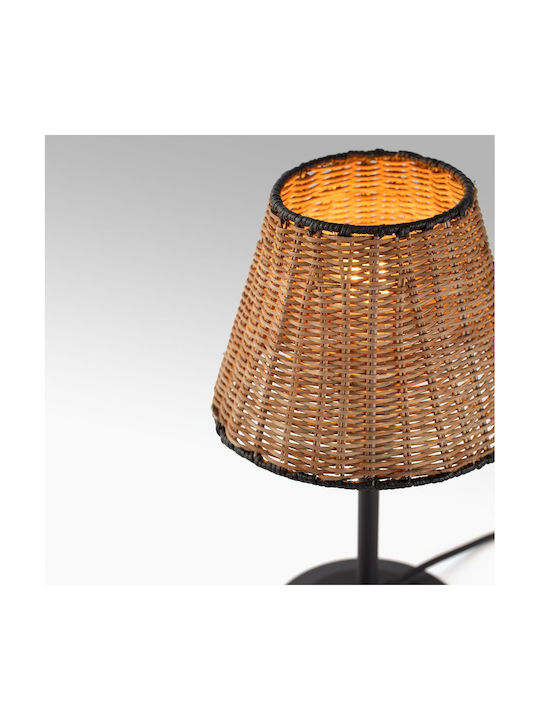 Faro Barcelona Sumba Vintage Table Lamp for Socket E27 with Beige Shade and Black Base