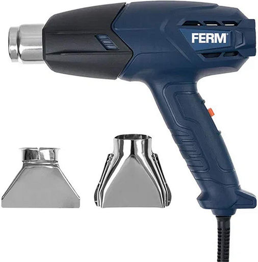 Ferm HAM1019 Πιστόλι Θερμού Αέρα 2000W με Ρύθμιση Θερμοκρασίας εως και 600°C