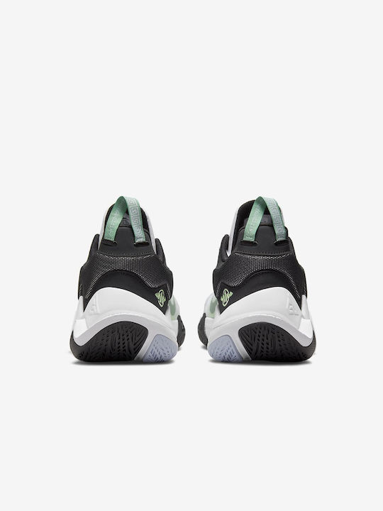 Giannis Immortality 2 Low Basketball Shoes White / Black / Barely Volt / Grey Fog