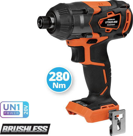 Krausmann US109-24SB Set Schlagschraubendreher & Eckiges Rad 20V mit 2 Batterien 5Ah und Hülle