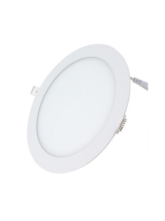 Atman Round Recessed LED Panel 18W with Cool White Light 6000K 22cm