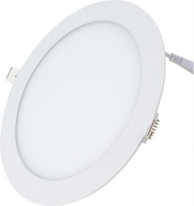 Atman Кръгла Вграден LED Панел 18W с Студено бяло Светлина 6000К 22см.