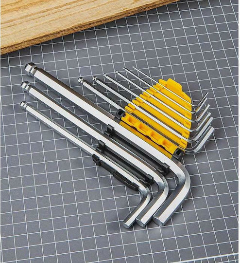 Deli Allen-Schlüssel-Set mit 9 Schlüsseln