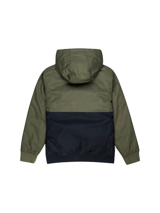 Element Kinderjacke Kurz mit Kapuze Khaki