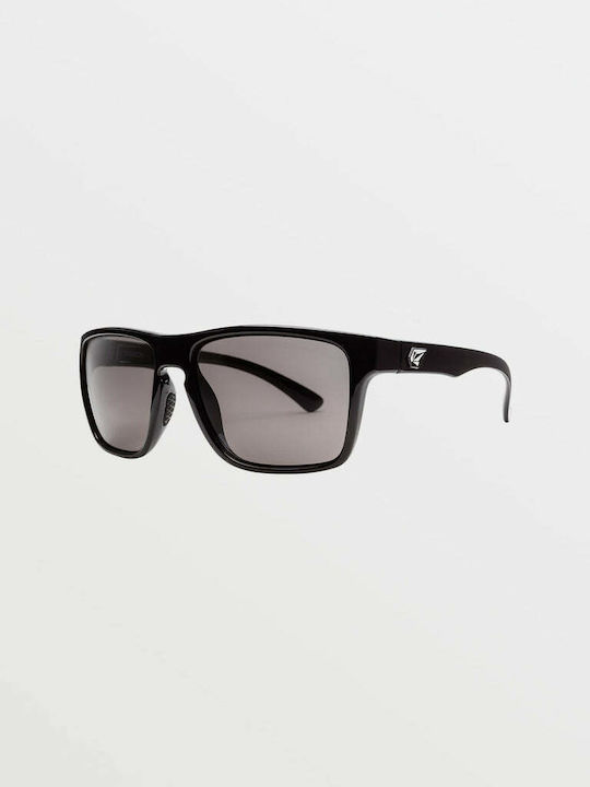 Volcom Trick Men's Sunglasses with Plastic Frame Gloss Black / Gray VE01600201-BLK