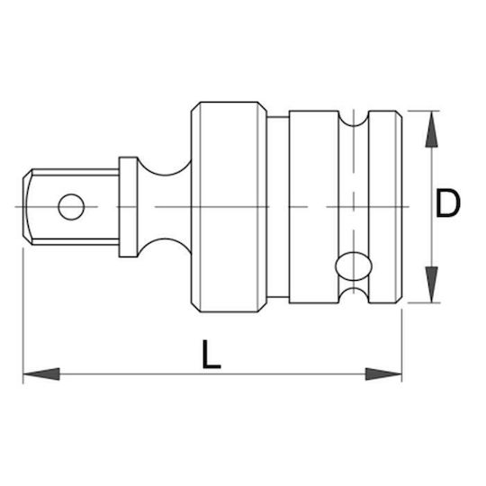 Unior Pneumatic Swivel Joint Ratchet Extension 3/4" 90mm