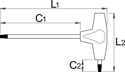 Unior Allen-Schlüssel mit einer Spitze der Größe 2.5mm 193HX