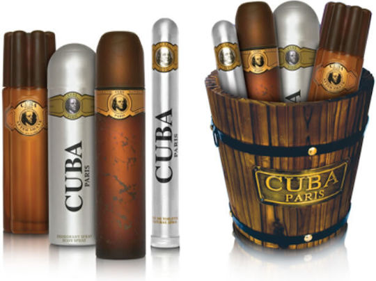 Cuba Gold Eau de Toilette 100ml & Gold Eau de Toilette Männer Duftset mit Eau de Toilette 4 Stück