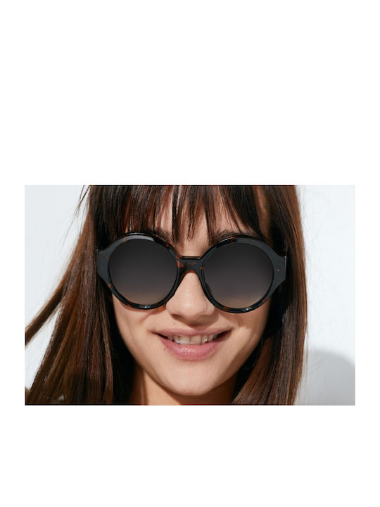 Hawkers Kate Sunglasses with Brown Tartaruga Acetate Frame Carey Smoky Grey