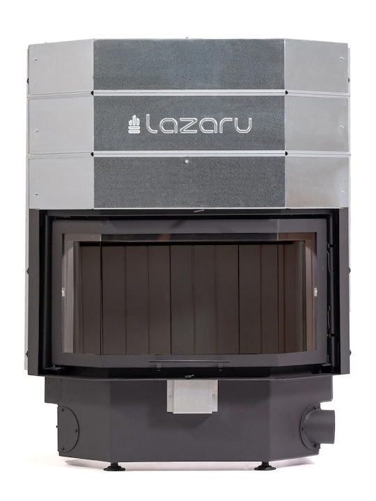 Lazaru Prisma Premium 90/51 Ενεργειακό Τζάκι Ξύλου Αερόθερμο 13.2kW Πρισματικό με Συρόμενη Ανοιγόμενη Πόρτα