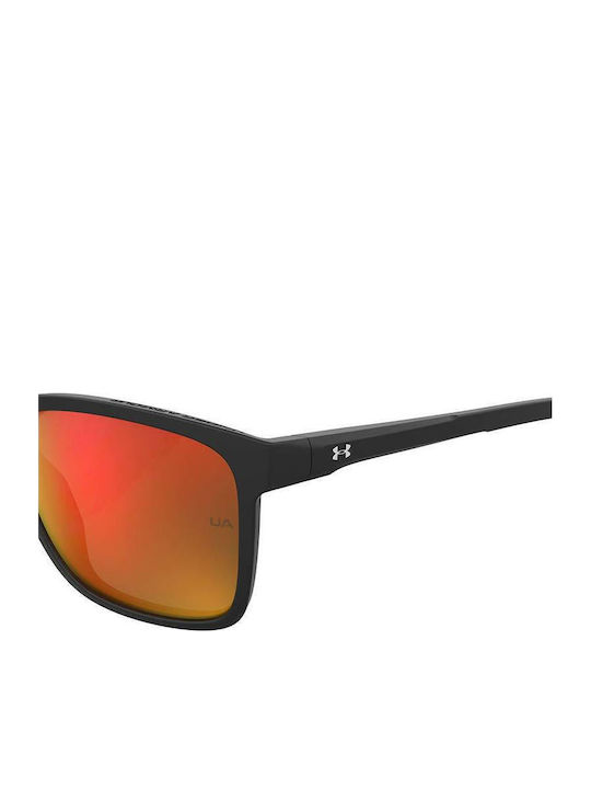 Under Armour Unisex Sunglasses with Black Plastic Frame and Orange Mirror Lens UA 7002/S 003/UZ