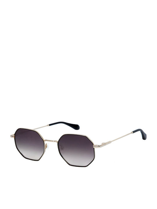 Gigi Barcelona Gladis Damen Sonnenbrille mit Schwarz Metall Gestell und Rosa Verlaufsfarbe Linse 6703/5
