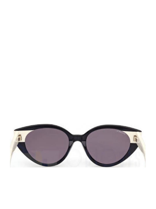 Max & Co Women's Sunglasses with Black Plastic Frame and Black Lens MO0039 01A