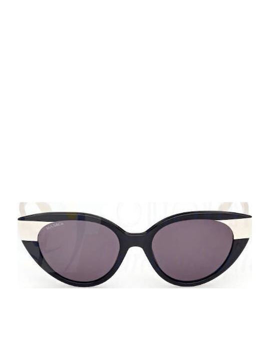Max & Co Women's Sunglasses with Black Plastic Frame and Black Lens MO0039 01A