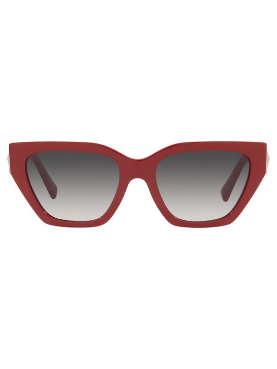 Valentino Women's Sunglasses with Red Plastic Frame and Black Gradient Lens VA4110 5110/8G