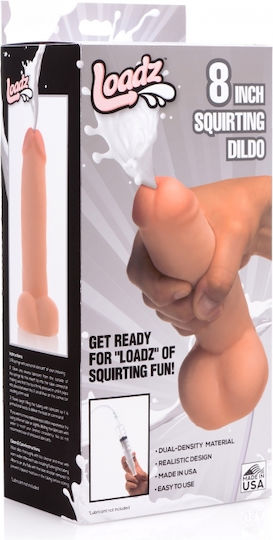 XR Dual Density Squirting Ρεαλιστικό Dildo με Δυνατότητα Εκσπερμάτωσης Flesh 20cm