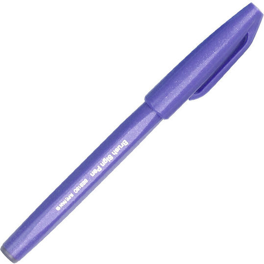 Pentel Brush Sign Pen Design Marker 1mm Blue Violet