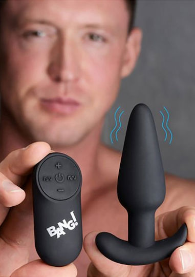 XR Bang 21X Vibrating Silicone Butt Plug with Remote Πρωκτικός Δονητής με Δυνατότητα Ασύρματης Λειτουργίας Black