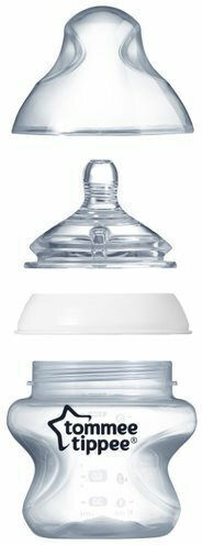 Tommee Tippee Πλαστικό Μπιμπερό Closer to Nature Κατά των Κολικών με Θηλή Σιλικόνης για 0+ μηνών Λευκό 150ml