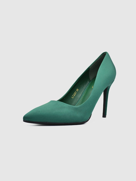 Joya Pointed Toe Stiletto Green High Heels